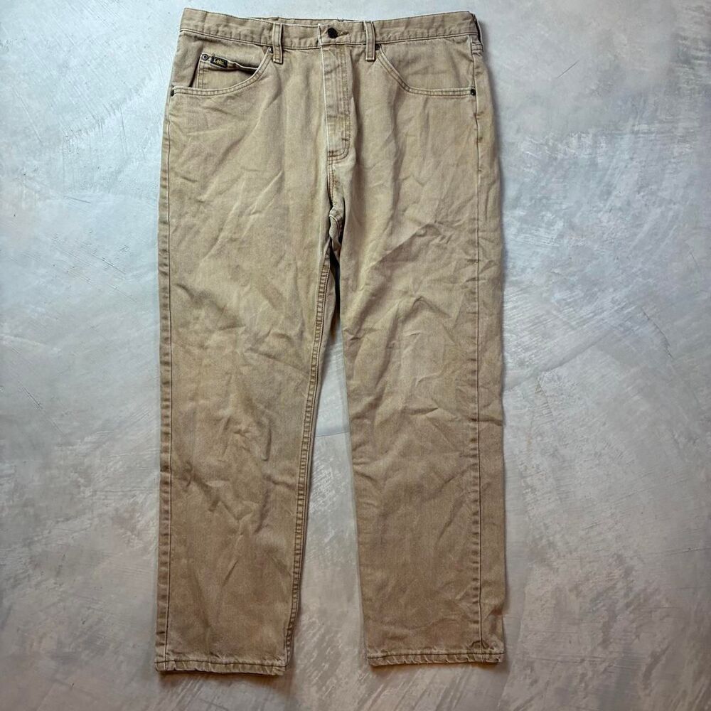 Lee Men's Tan and Cream Jeans